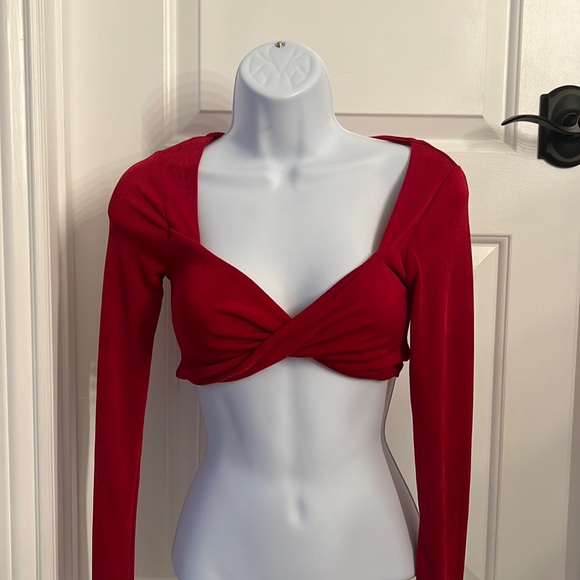 Garage Tops - Garage Cross-Front Cropped Long sleeve!!